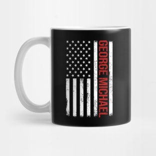 Graphic George Michael Proud Name US American Flag Birthday Gift Mug